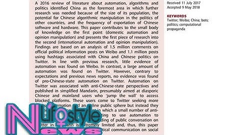 Chinese computational propaganda: automation, algorithms and the manipulation of information abou...