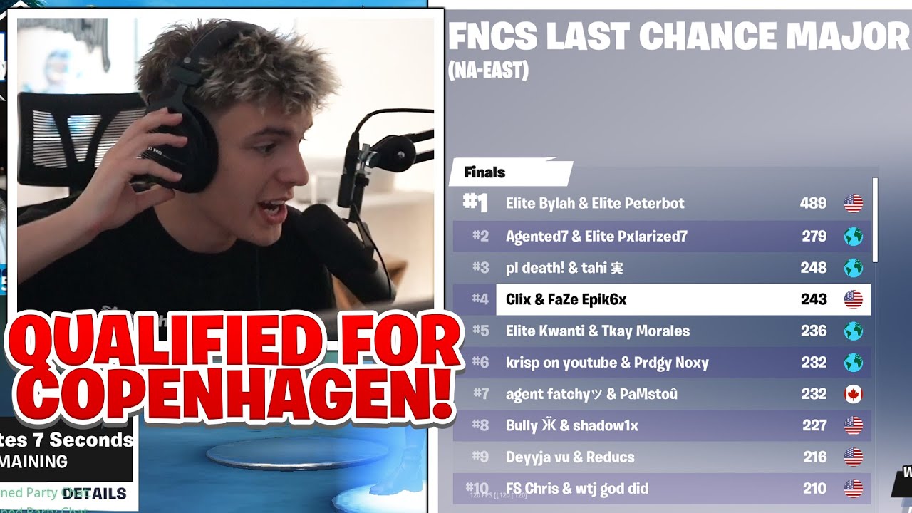 Clix & FaZe EpikWhale 4TH PLACE FNCS Last Chance Major Finals🏆 - YouTube