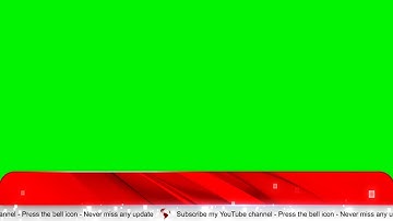 Subscribe My YouTube Channel - Click The Bell Icon | Green Screen Lowerthird