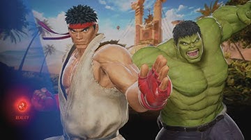 Marvel vs Capcom Infinite: Ryu and Hulk arcade playthrough