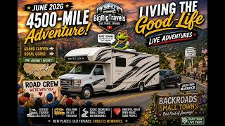 BigRigTravels LIVE from the Entegra Odyssey RV! Waco, TEXAS to San Antonio area (June 9th, 2026)