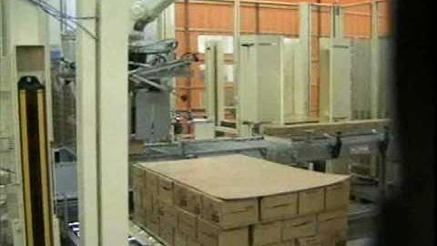 OCME - Robot palletising system for deodorants in trays and cartons