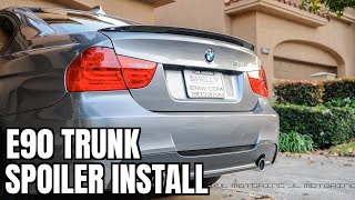 Trunk Lip Spoiler Install (BMW E90) Bmw E90 Trunk Spoiler Install