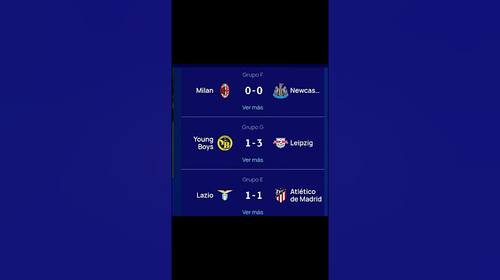 Resultados de la jornada de hoy. CHAMPIONS LEAGUE