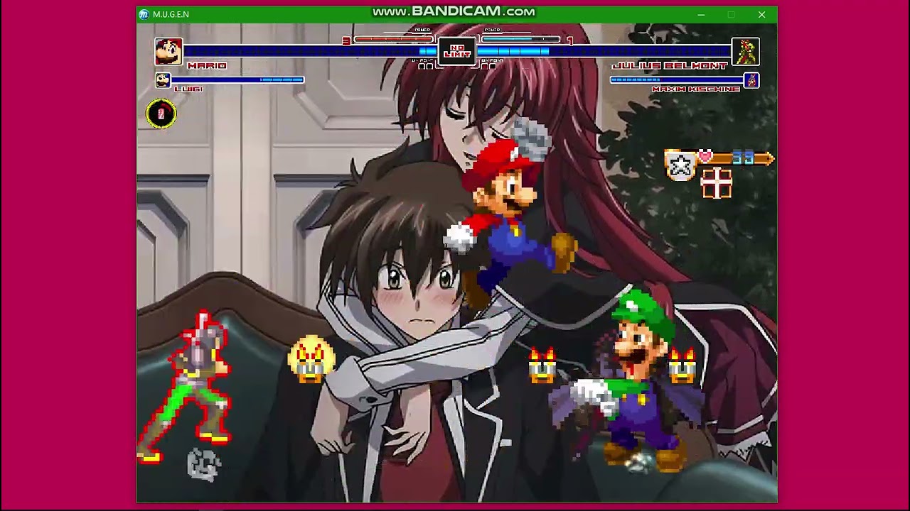 MUGEN BATTLE:Mario and Luigi vs Julius Belmont & Maxim Kischine|MUGEN ALL STARS 1.1B🎮