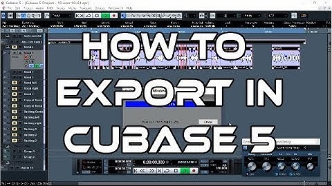 How To Export in Cubase 5