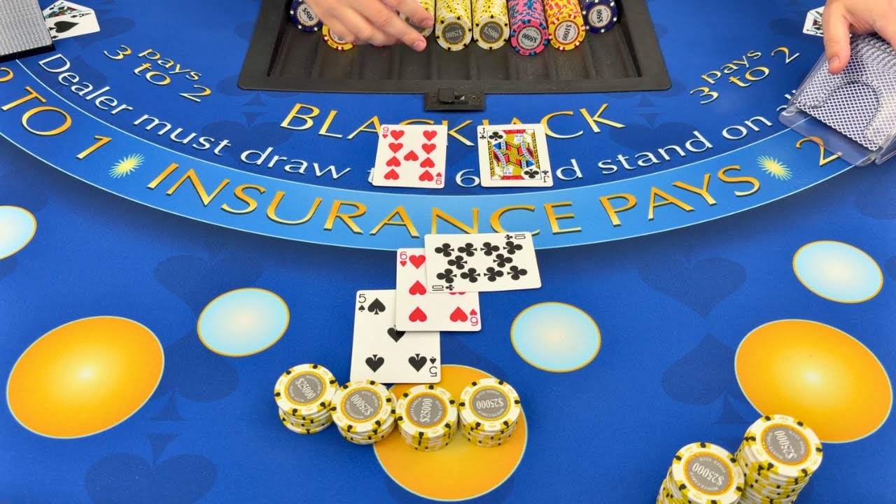 НЕВЕРОЯТНАЯ ДВОЙНАЯ СТАВКА НА БЛЭКДЖЕК НА $600,00 В СЕССИИ КАЗИНО ДЛЯ КРУПНЫХ ИГРОКОВ НА $1,000,0...