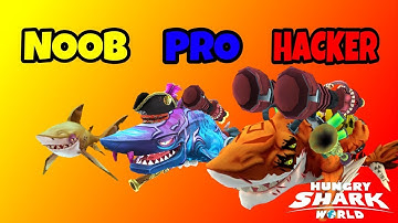 NOOB vs PRO vs HACKER (Hungry Shark World) 2021