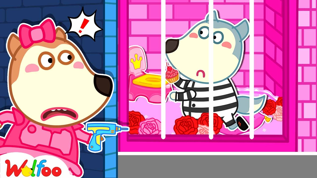 Wolfoo Bébé Enfermé En Prison | La Police Lucy ! Défi Noir Et Rose | Wolfoo Français