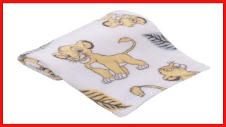 Disney Lion King Super Soft White, Yellow, Green Simba Leaves French Fiber Baby Blanket, White, Gree screenshot 4