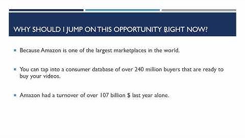 Making Money With Amazon - Why Amazon Video Direct