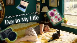 Filming, Rug Making, Clay Daisy Case, Friends and Script Writing • Artist & Content Creator Vlog