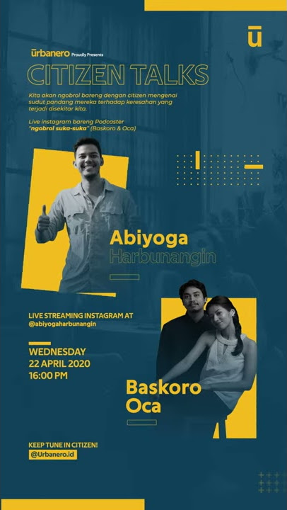 Urbanero - Citizen Talks with Baskoro & Oca