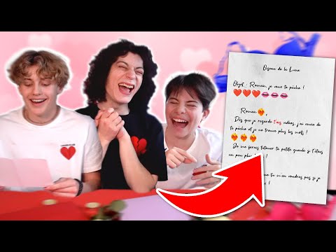 JE RÉAGIS À VOS LETTRES (trop de love)