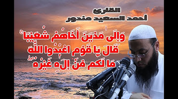 والى مدين اخاهم شعيبا | من روائع القارئ احمد سعيد مندور