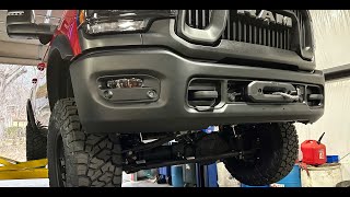 Removed the front air deflector from the 2024 Ram Power Wagon