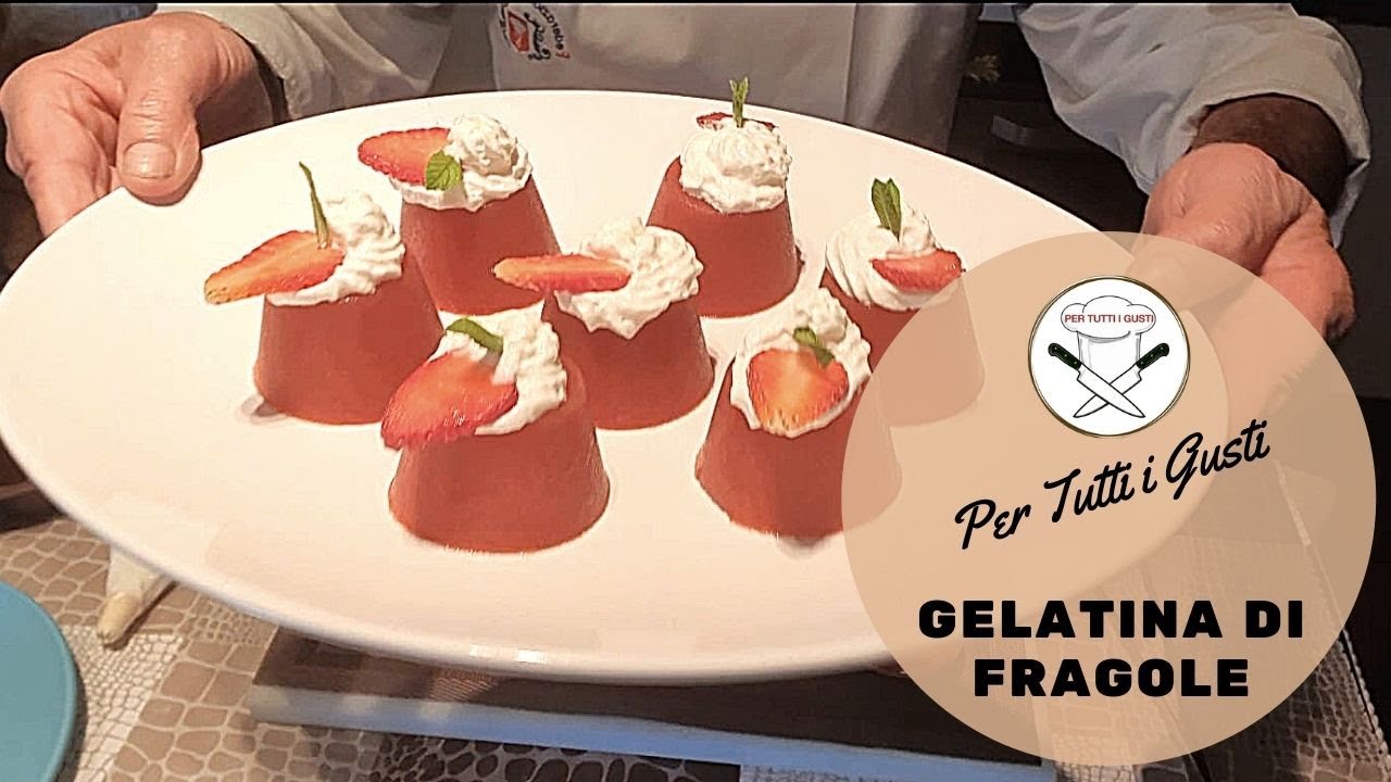 GELATINA (o gelo) DI FRAGOLE - Il dolce per la Festa della Mamma