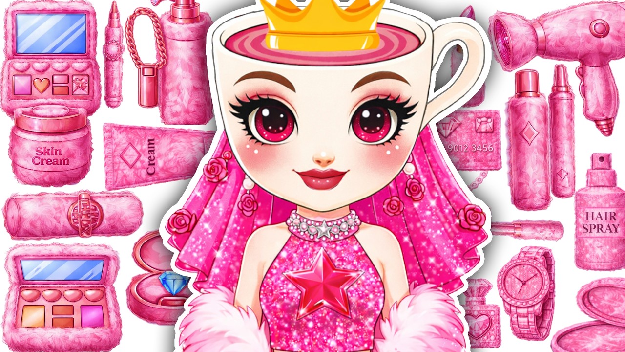 💄Paper DIY💄 ITALIAN BRAINROT Ballerina Cappuccina Wedding Skincare +Makeup Fluffy🌈Unboxing ASMR 🎀