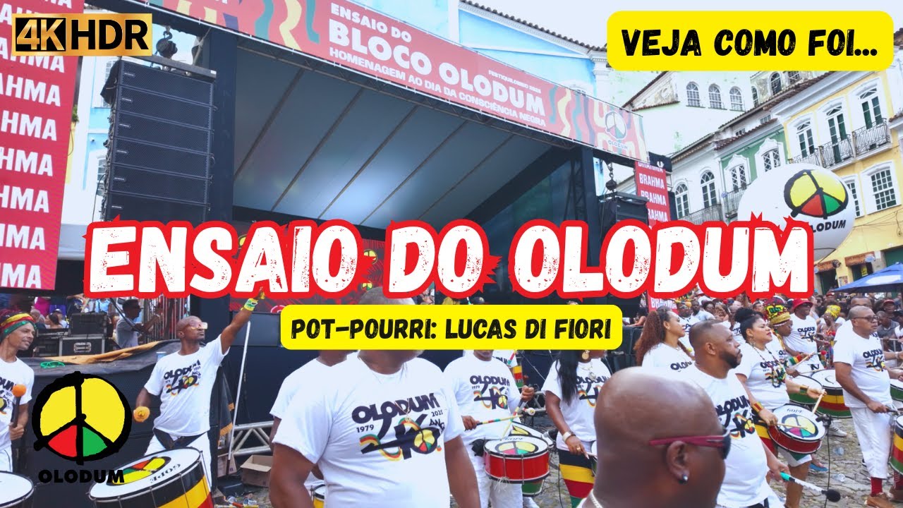 Lucas de Fiori Olodum AO VIVO 2025 em Salvador 🇧🇷 | pot-pourri no Largo do Pelourinho