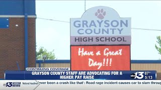 Grayson County schools staff pushing for higher pay raise