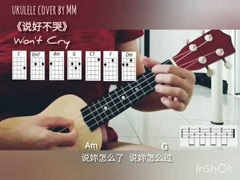 《说好不哭》乌克丽丽弹唱教学  简化版ukulele弹唱 【Won't Cry】Ukulele Cover #适合新手的入门歌曲 #WontCry #JayChou #周杰伦 #说好不哭