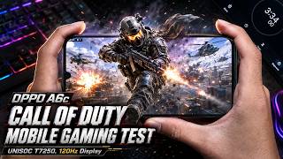 OPPO A6c Call of Duty Mobile Gaming test CODM | UNISOC T7250, 120Hz Display