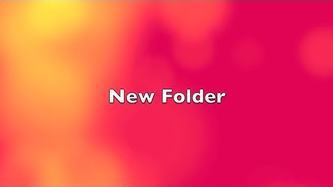 Create New Folder on Mac (Shortcut)