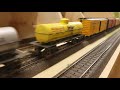 U.P Challenger with 100 Freight cars