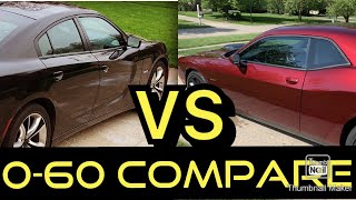 Dodge Charger RT Automatic vs. Dodge Challenger RT 6 Speed Manual - 0-60
