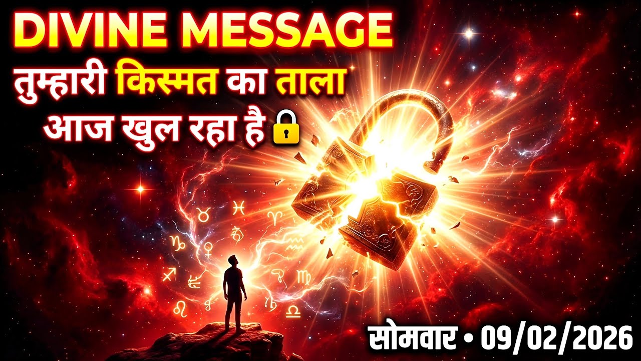 ✅️ सोमवार 09 February 2026 का Divine Message || तुम्हारी किस्मत का ताला आज खुल... | Universe Signals