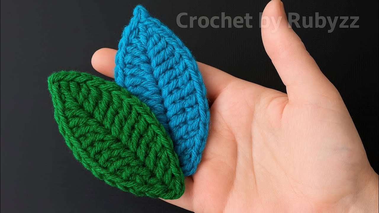Very easy Crochet leaf Tutorial // This crochet leaf is going to Viral