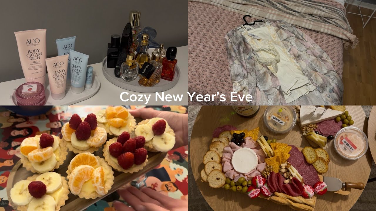 A Cozy New Year’s Eve | Cheese Board, Tart & Self Care Night ✨