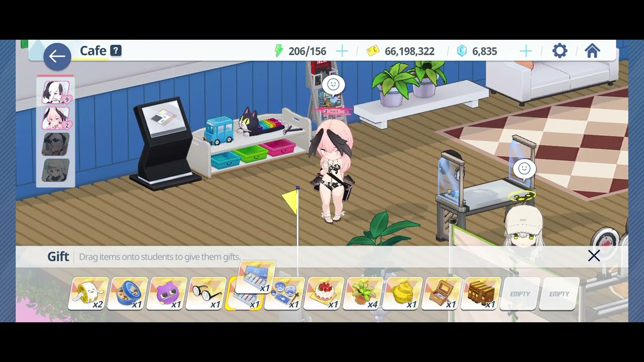 Birthday Encounter with Swimsuit Koharu 😊🩷🖤🩱 || BA Cafe S2 EP 128