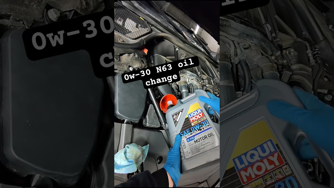 N63 V8 bmw 750 oil change with filter replacement 