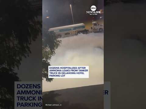Ammonia leaks from tanker truck in Oklahoma hotel parking lot
