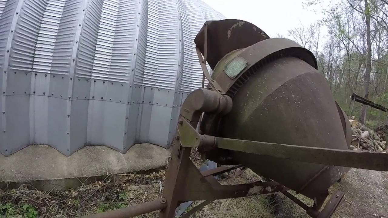 T.L. Smith concrete mixer with stover engine YouTube