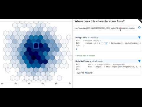 Inspecting D3 Hexagonal Binning Demo With FromJS