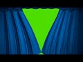 Animação De Cortina Abrindo E Fechado Azul E Verde Green Screen Blue Curtain Free