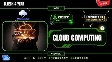 Cloud Computing Important Question AKTU ।। cloud Computing aktu important question one short