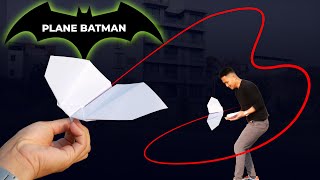 How to make a batman paper plane that flies like a boomerang