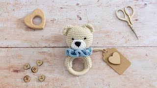 วิธีการถักตุ๊กตาหมี (ตอนที่ 2 ของ Bear Amigurumi Teething Toy)