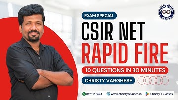 Rapid Fire Lecture | 10 Questions in 45 Min | CSIR-NET JULY 2025 | GATE | General Aptitude | Christy
