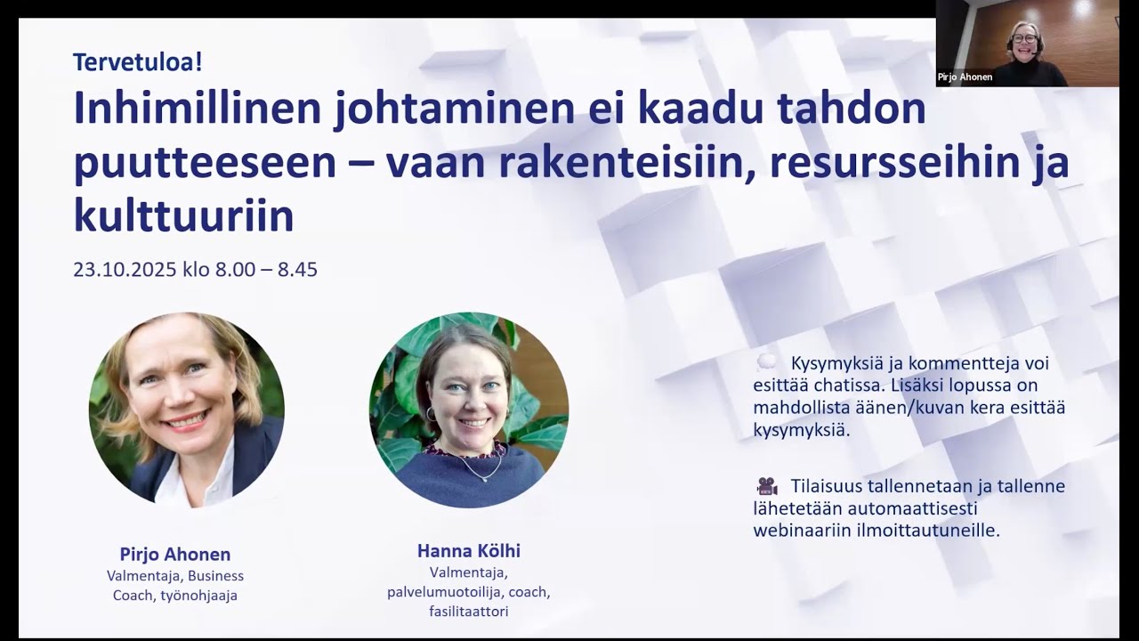 Inhimillinen johtaminen ei kaadu tahdon puutteeseen –vaan rakenteisiin, resursseihin ja kulttuuriin