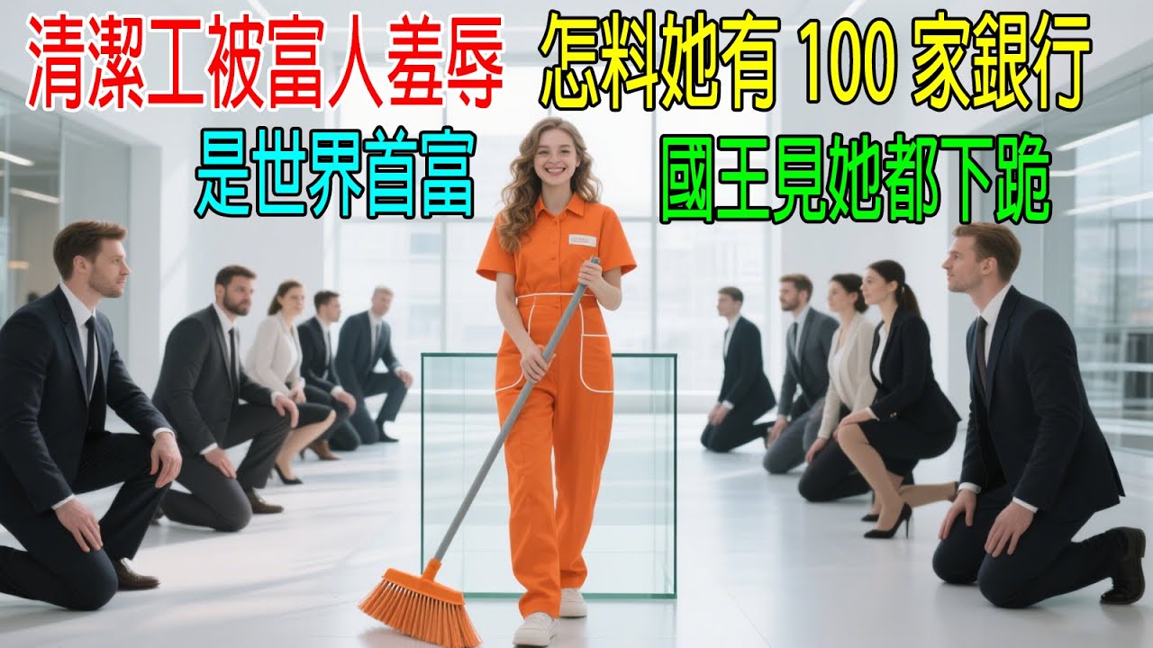 清潔工被富人羞辱，怎料她有100家銀行，是世界首富，國王見她都要下跪！結局爽快