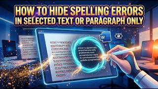 How to Hide Spelling Errors in Selected Text or Paragraph Only