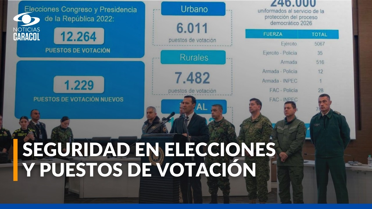 Consultas interpartidistas en Colombia: despliegue de fuerza pública y alerta en 47 municipios