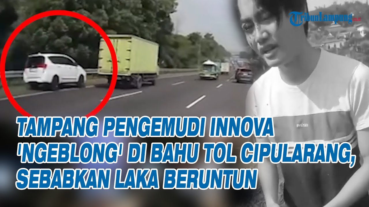 Tampang Pengemudi Innova Reborn 'Ngeblong' di Bahu Tol Cipularang, Sebabkan Laka Beruntun