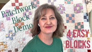 9 Patch, Checkerboard, Intersection Block Demo for BoHo Heart Month 2