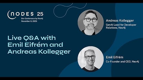 Live Q&A with Emil Eifrém and Andreas Kollegger
