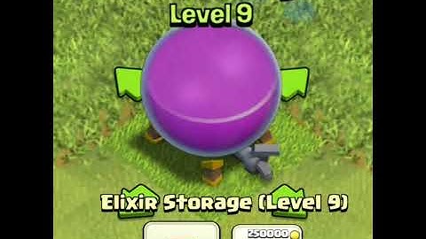 ELIXIR STORAGE LEVEL 1 TO MAX | CLASH OF CLANS | #SHORTS #COC #COCSHORTS